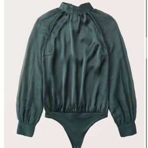 NWT Abercrombie Satin and Sheer Bodysuit